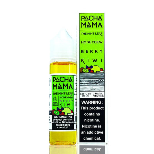 The Mint Leaf Honeydew Berry Kiwi by Pachamama eLiquid TFN 60mL with Packaging