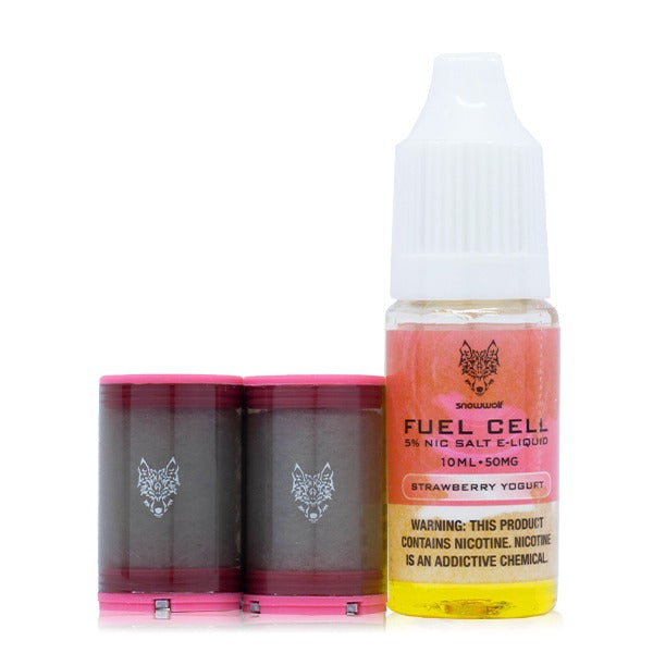 SnowWolf Fuel Cell Replacement Pods (2 Pods + 10mL Juice) Strawberry Yogurt