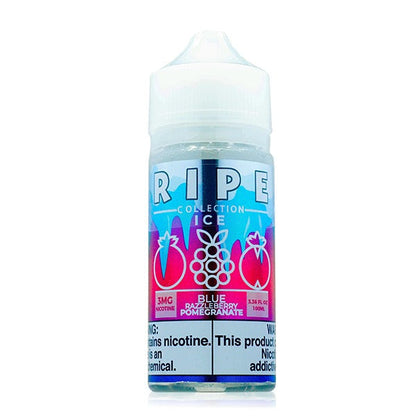 Blue Razzleberry Pomegranate On ICE by Vape 100 Ripe Series E-Liquid 100mL Bottle