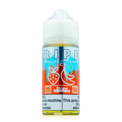 Straw Nanners On ICE by Vape 100 Ripe Series E-Liquid 100mL Bottle