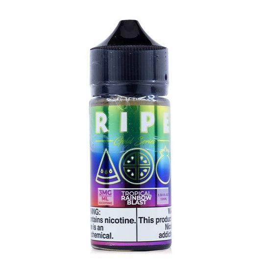 Tropical Rainbow Blast by Vape 100 Ripe Gold Collection 100mL (Freebase)  Bottle