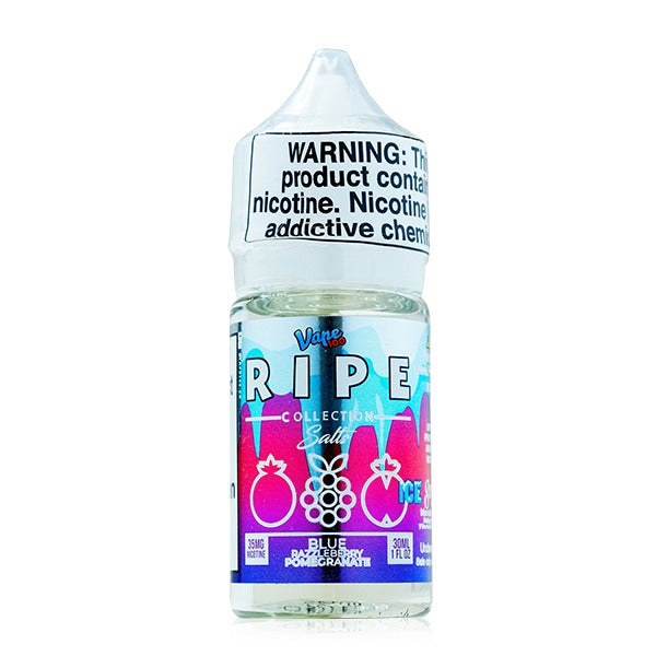 Blue Razzleberry Pomegranate On ICE by Vape 100 Ripe Collection Salts 30mL Bottle