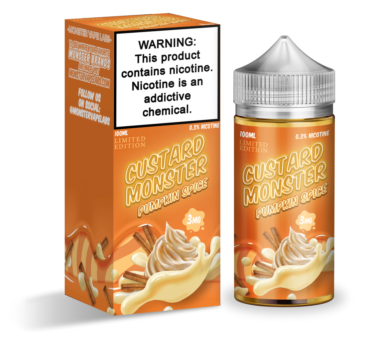 Pumpkin Spice by Custard Monster 100mL with Packaging