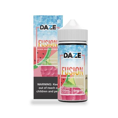 Raspberry Green Apple Watermelon Iced by 7 Daze E-Liquid 100mL with packaging