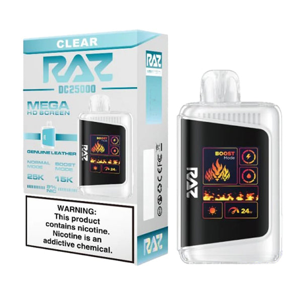 RAZ DC25000 - 25000 Puffs Disposable - 16mL 50mg | Clear with packaging