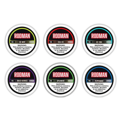 Rodman - Nicotine Pouches (20ct Can)(5-Can Pack) | Group Photo