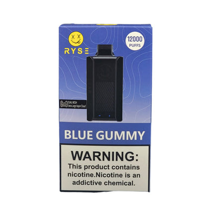 Ryse Disposable blue gummy with packaging