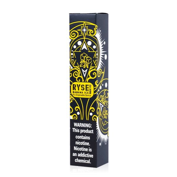 Ryse Max V2 Disposable E-Cigs (Individual) Banana Ice Packaging