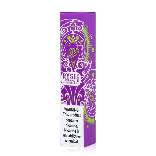 Ryse Max V2 Disposable E-Cigs (Individual) Grape Packaging