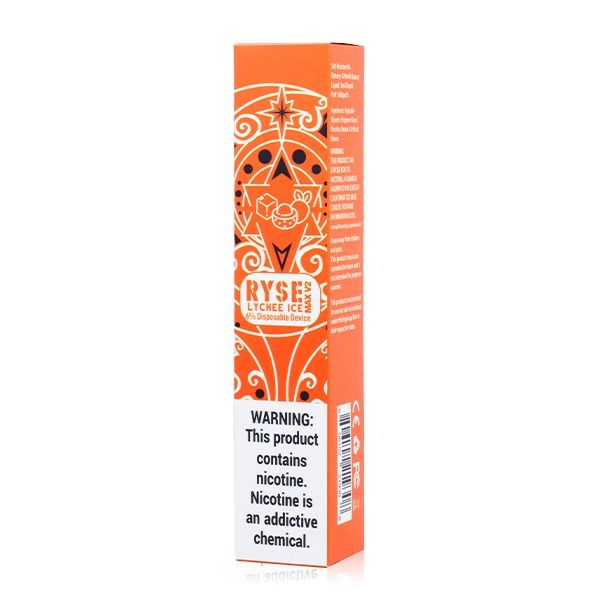 Ryse Max V2 Disposable E-Cigs (Individual) Lychee Ice Packaging