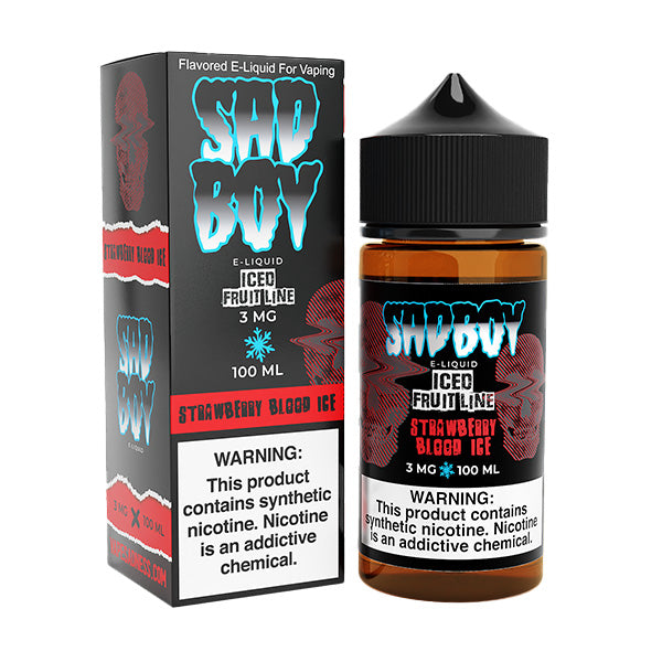 Strawberry Blood Ice | Sadboy | 100ml 3mg bottle with packaging