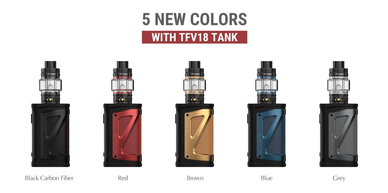 SMOK Scar 18 Starter Kit 230w | TFV18 Tank Edition Group Photo