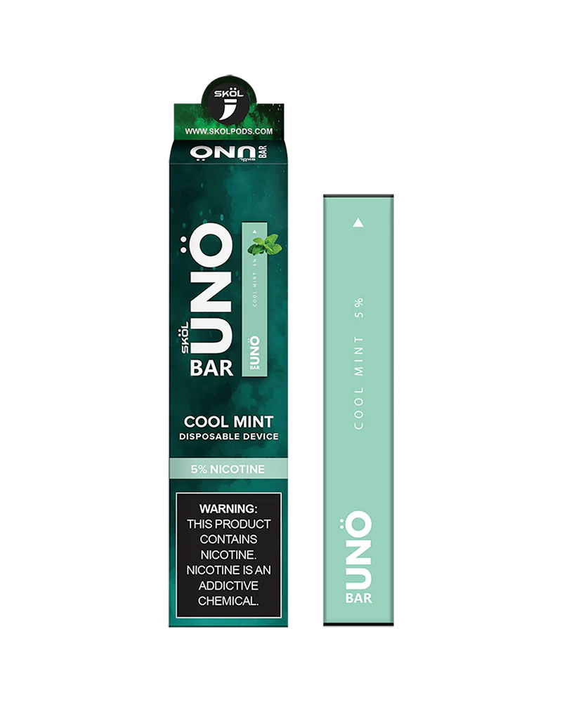 SKOL by UNO Bar Disposable 5% Nicotine (Individual) Cool Mint with Packaging