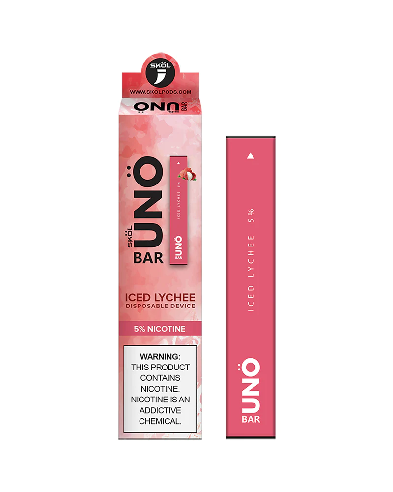 SKOL by UNO Bar Disposable 5% Nicotine (Individual) Iced Lychee with Packaging