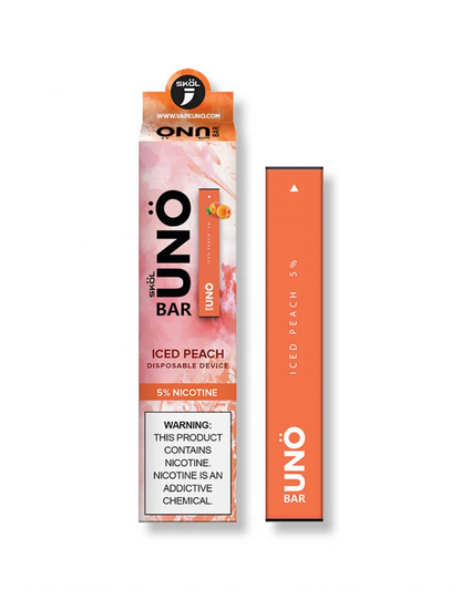 SKOL by UNO Bar Disposable 5% Nicotine (Individual) Iced Peach with Packaging