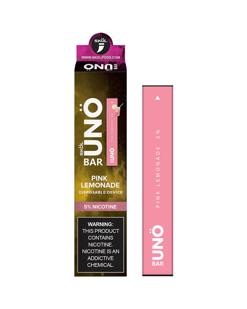 SKOL by UNO Bar Disposable 5% Nicotine (Individual) Pink Lemonade with Packaging