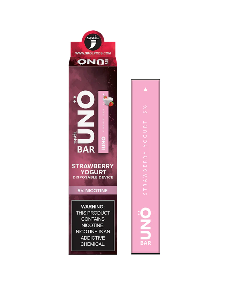 SKOL by UNO Bar Disposable 5% Nicotine (Individual Strawberry Yogurt with Packaging