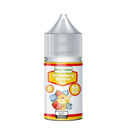 Strawberry Banana Ice Salt by Pod Juice Salts Series 30mL Bottle