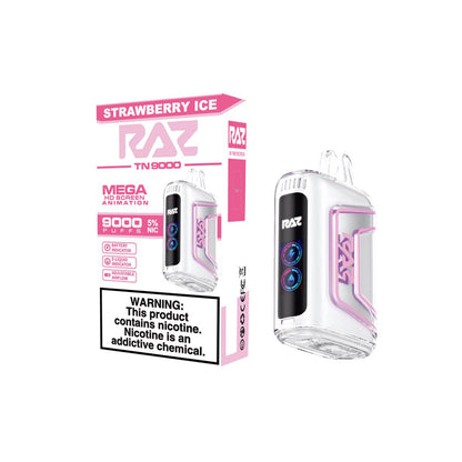 RAZ TN9000 Disposable strawberry ice with packaging