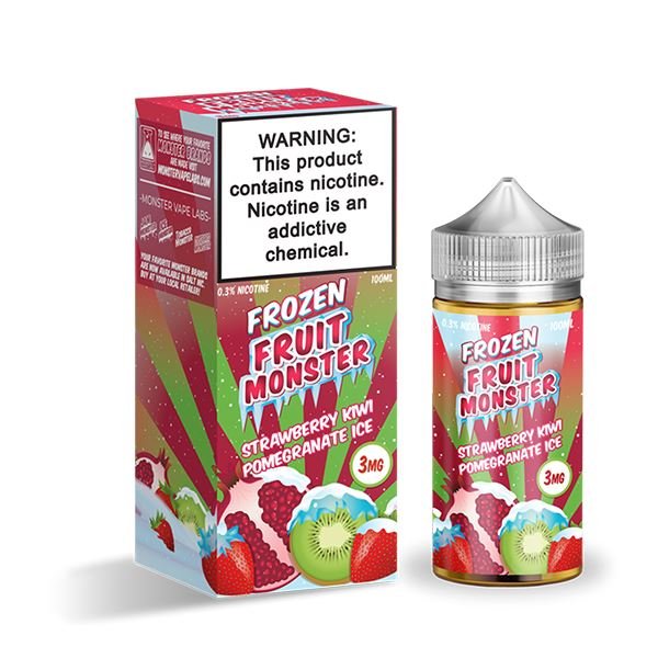 Strawberry Kiwi Pomegranate Ice By Frozen Fruit Monster Series 100mL with Packaging