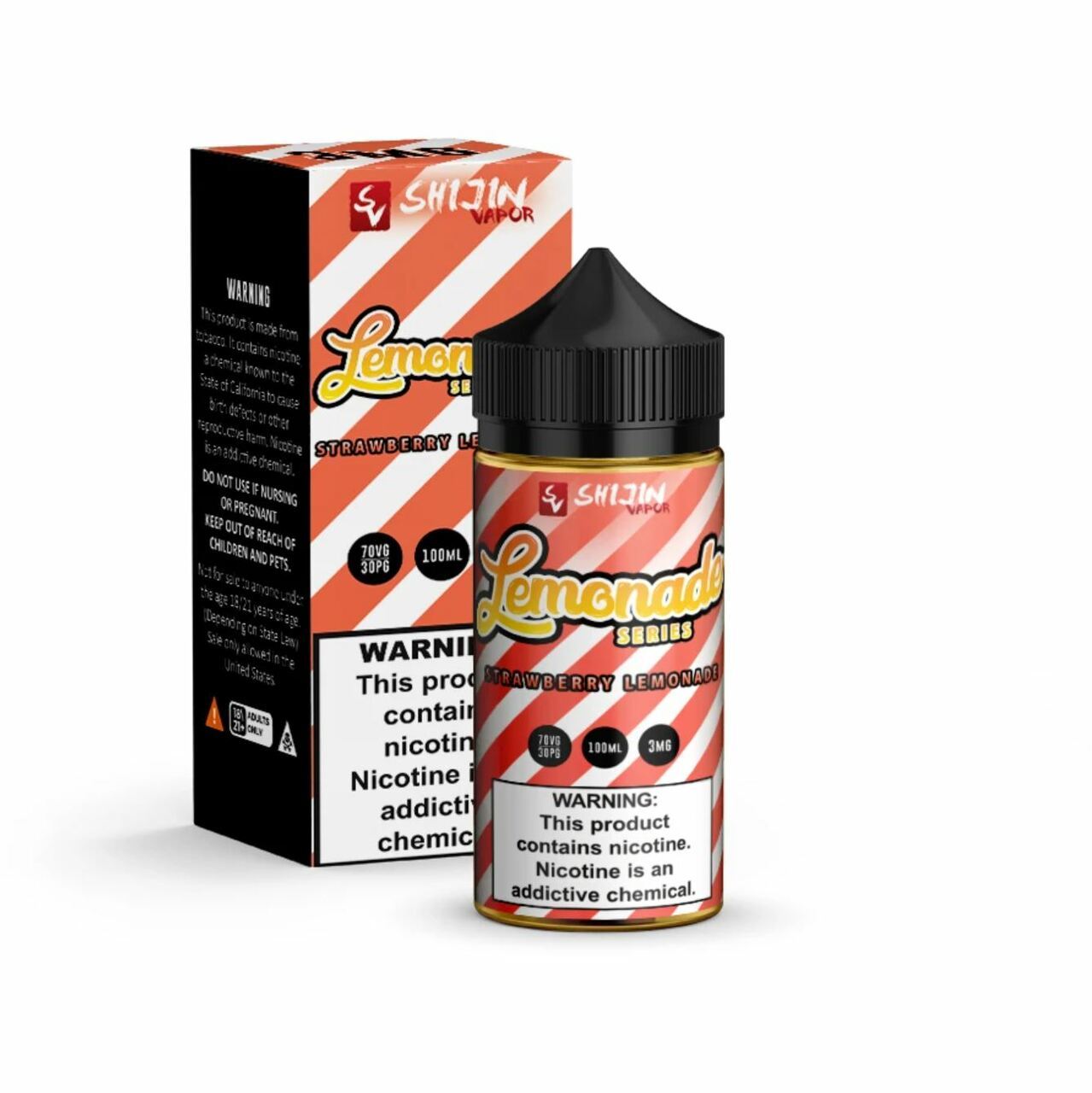 Shijin Vapor - Strawberry Lemonade E-Juice, 100mL with Packaging