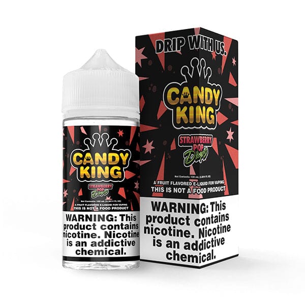 Candy King Series E-Liquid 100mL (Freebase) | Strawberry Pop Drops with Packaging