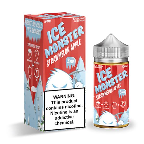 Strawmelon Apple Ice by Ice Monster Series 100mL with Packaging