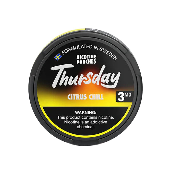 Citrus Chill by Thursday Nicotine Pouches (20ct Can)(5-Can Pack) | 3Mg