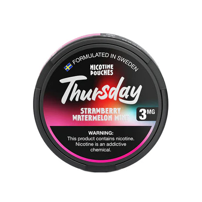 Strawberry Watermelon Mint by Thursday Nicotine Pouches (20ct Can)(5-Can Pack) 