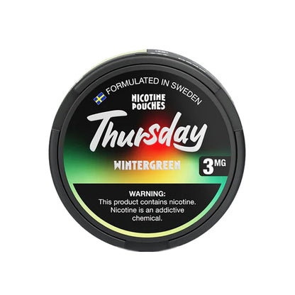 Wintergreen by Thursday Nicotine Pouches (20ct Can)(5-Can Pack) 