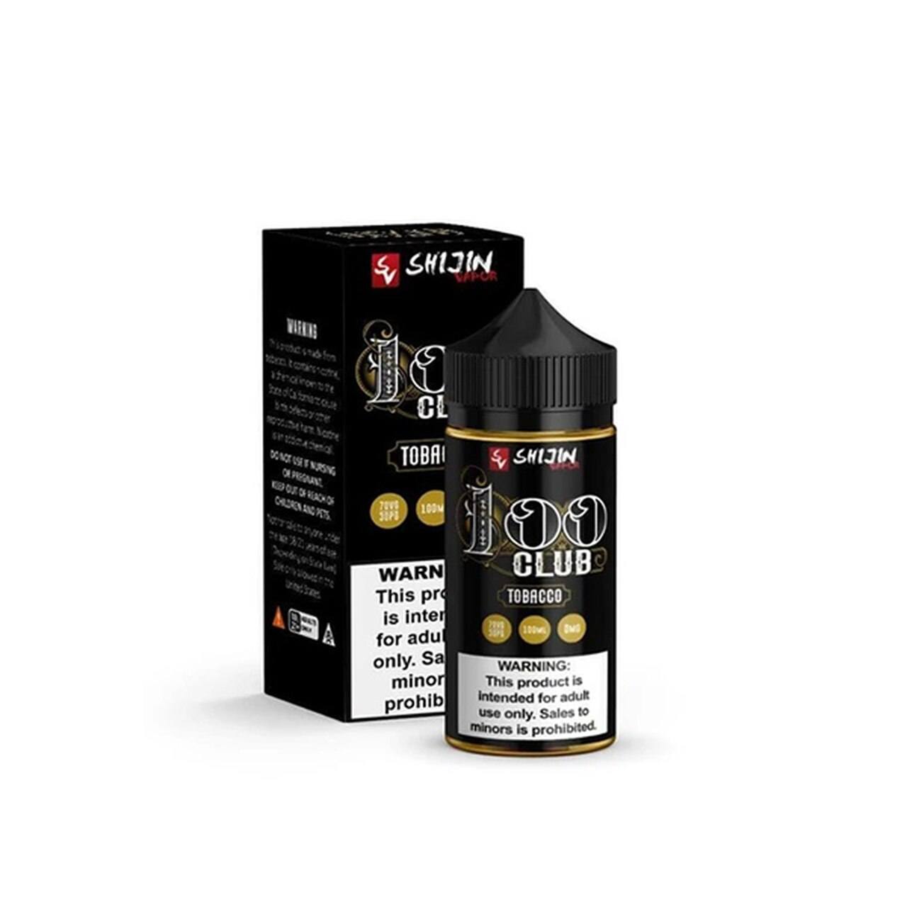 Shijin Vapor 100 Club - Tobacco E-Juice, 100mL with Packaging