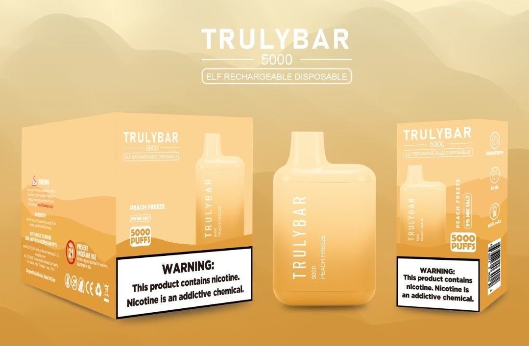 Truly Bar (Elf Edition) | 500a0 Puffs | 13mL Peach Freeze with Packaging