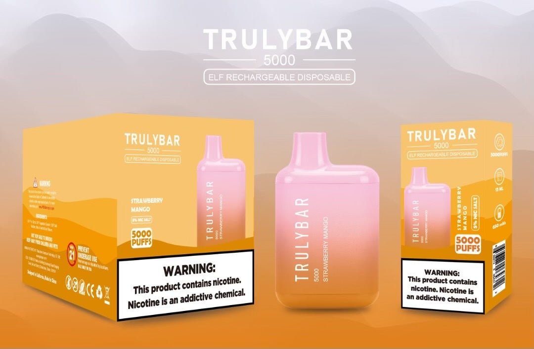 Truly Bar (Elf Edition) | 500a0 Puffs | 13mL Strawberry Mango with Packaging