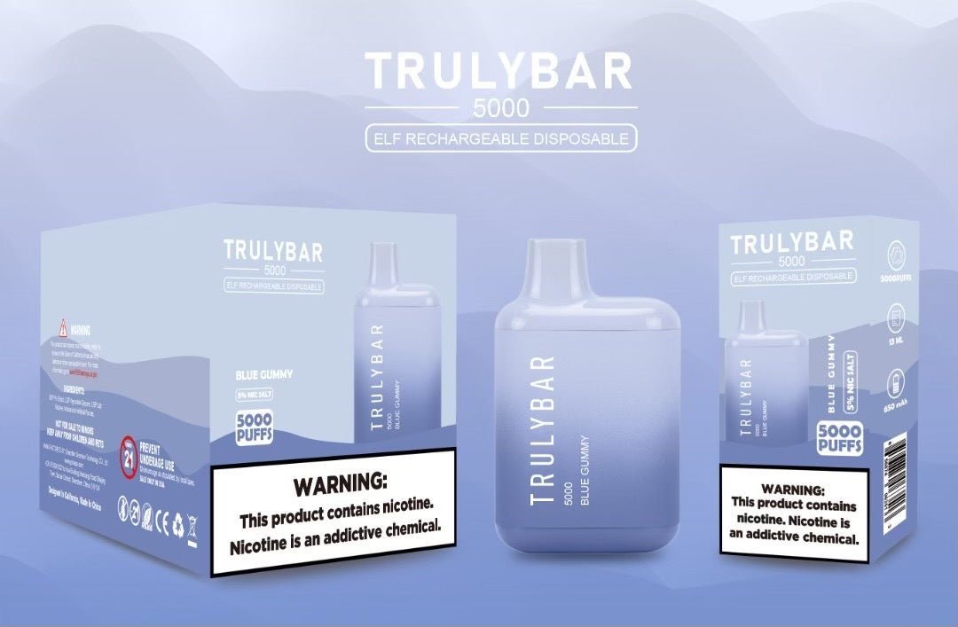 Truly Bar (Elf Edition) | 500a0 Puffs | 13mL Blue Gummy with Packaging