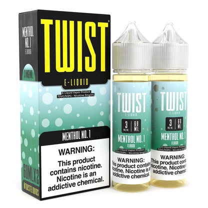 Menthol No.1 by Twist E-Liquids 120mL (Freebase) • 60mL 2-Pack with Packaging