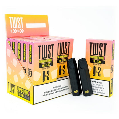 TWST E-liquids Disposable (2 Packs - Box of 10) Pink Punch Lemonade with Packaging