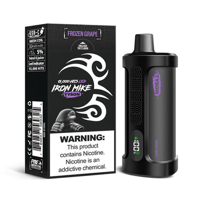 Tyson 2.0 Iron Mike - 15000 Puffs Disposable - 14mL 50mg | Frozen Grape with Packaging