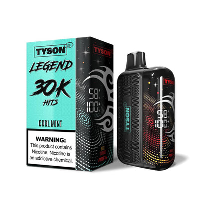 Tyson 2.0 Legend (Dispo) (30000Puff)(16mL) | Cool Mint with packaging