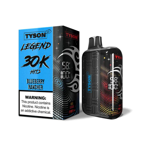 Tyson 2.0 Legend - 30K Puffs Disposable - 16mL 50mg Blueberry Rancher with Packaging