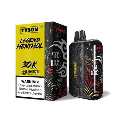 Tyson 2.0 Legend - 30K Puffs Disposable - 16mL 50mg Menthol Gold with Packaging