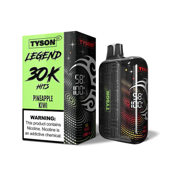 Tyson 2.0 Legend - 30K Puffs Disposable - 16mL 50mg Pineapple Kiwi with Packaging