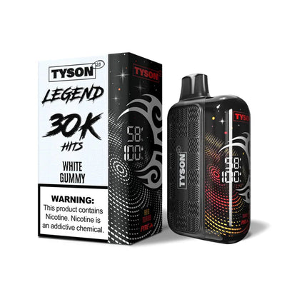 Tyson 2.0 Legend - 30K Puffs Disposable - 16mL 50mg White Gummy with Packaging