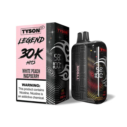 Tyson 2.0 Legend - 30K Puffs Disposable - 16mL 50mg White Peach Raspberry with Packaging