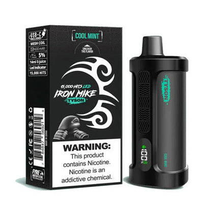 Tyson 2.0 Iron Mike - 15000 Puffs Disposable - 14mL 50mg | Cool Mint with Packaging