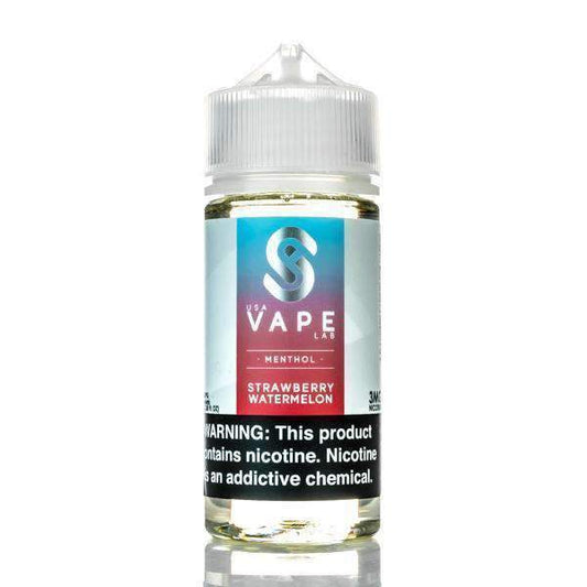 USA VAPE LABS | Strawberry Watermelon Menthol 100ML eLiquid Bottle