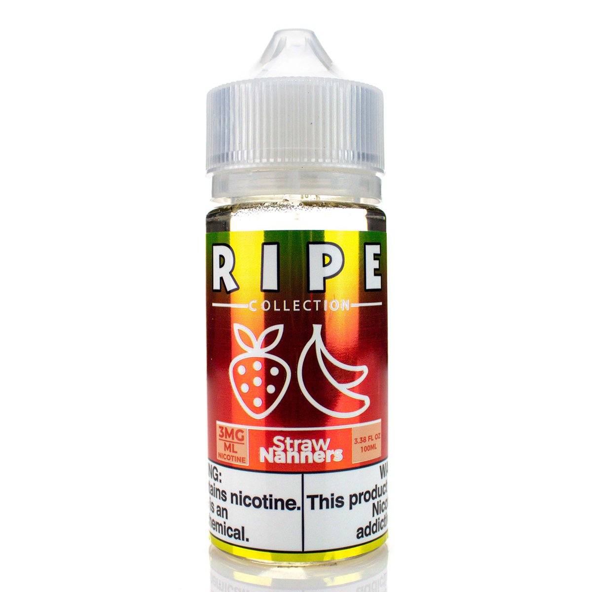 Straw Nanners by Vape 100 Ripe Series E-Liquid 100mL Bottle