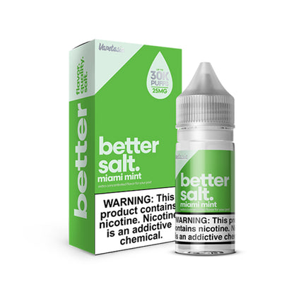 Better Salt Miami Mint by Vapetasia Salt Series E-Liquid 30mL (Salt Nic) with packaging
