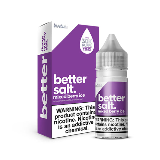 Better Salt Mixed Berry Ice by Vapetasia Salt Series E-Liquid 30mL (Salt Nic) with packaging