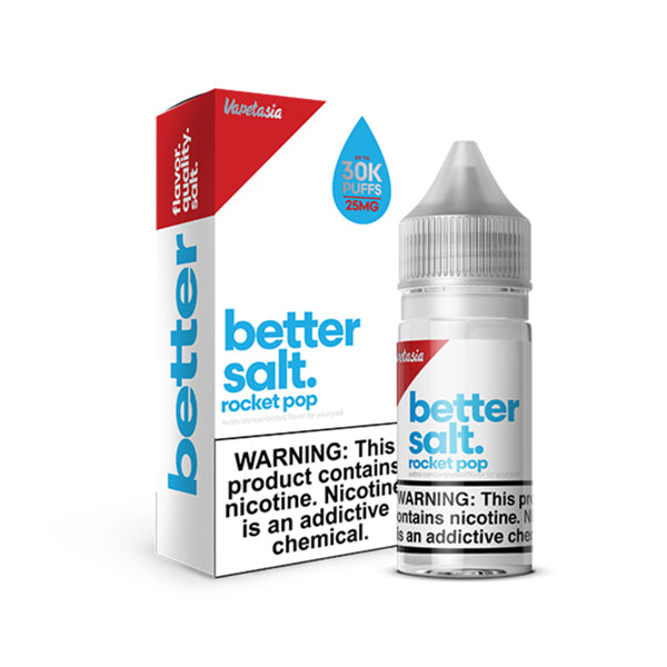 Better Salt Rocket Pop by Vapetasia Salt Series E-Liquid 30mL (Salt Nic) with packaging