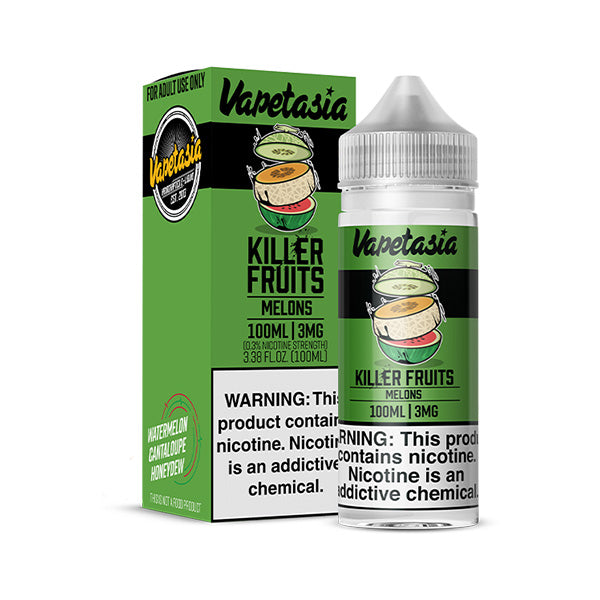 Killer Fruits Melons by Vapetasia Series E-Liquid 100mL (Freebase)  with Packaging